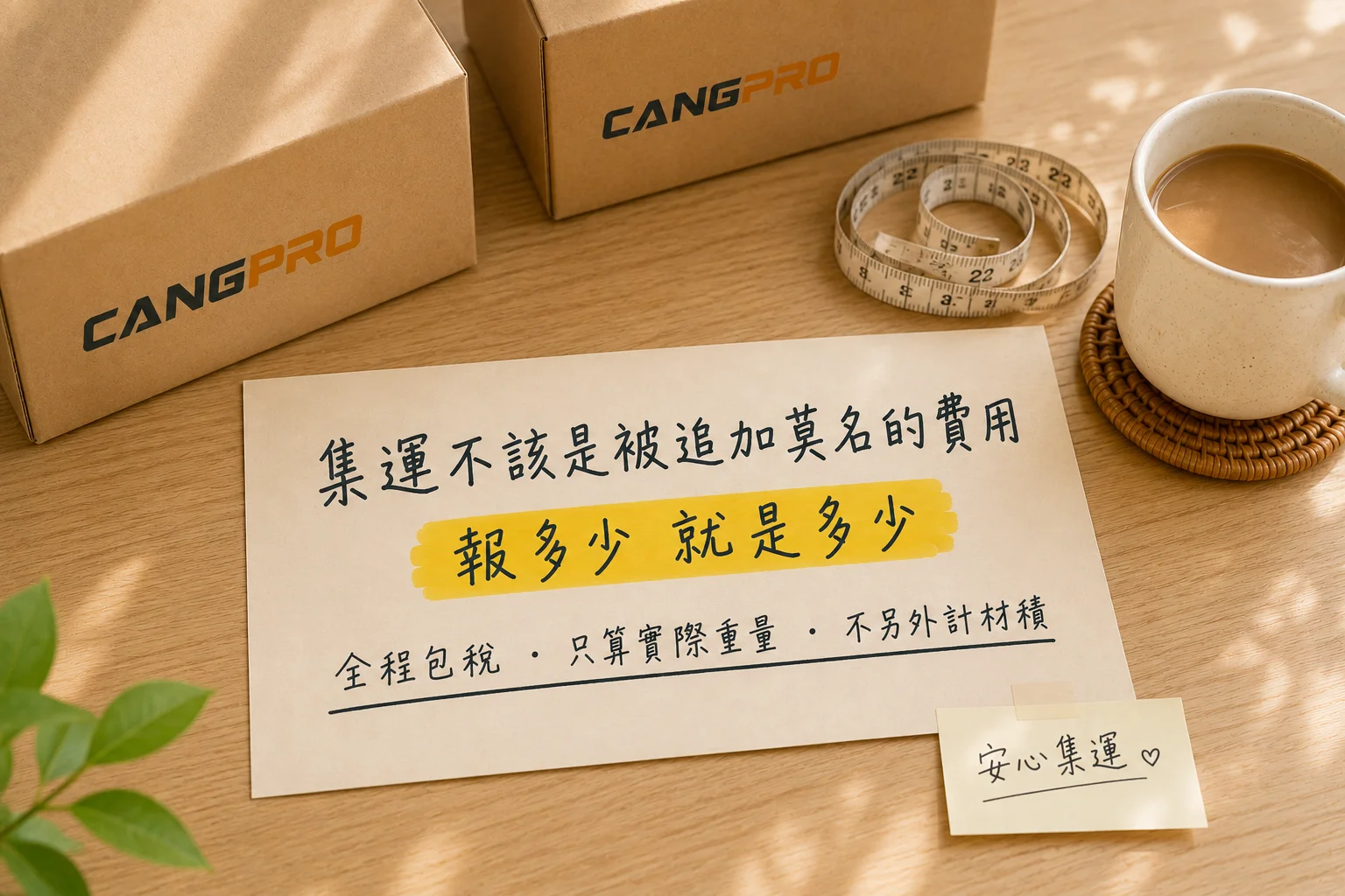集運不該是被追加莫名的費用