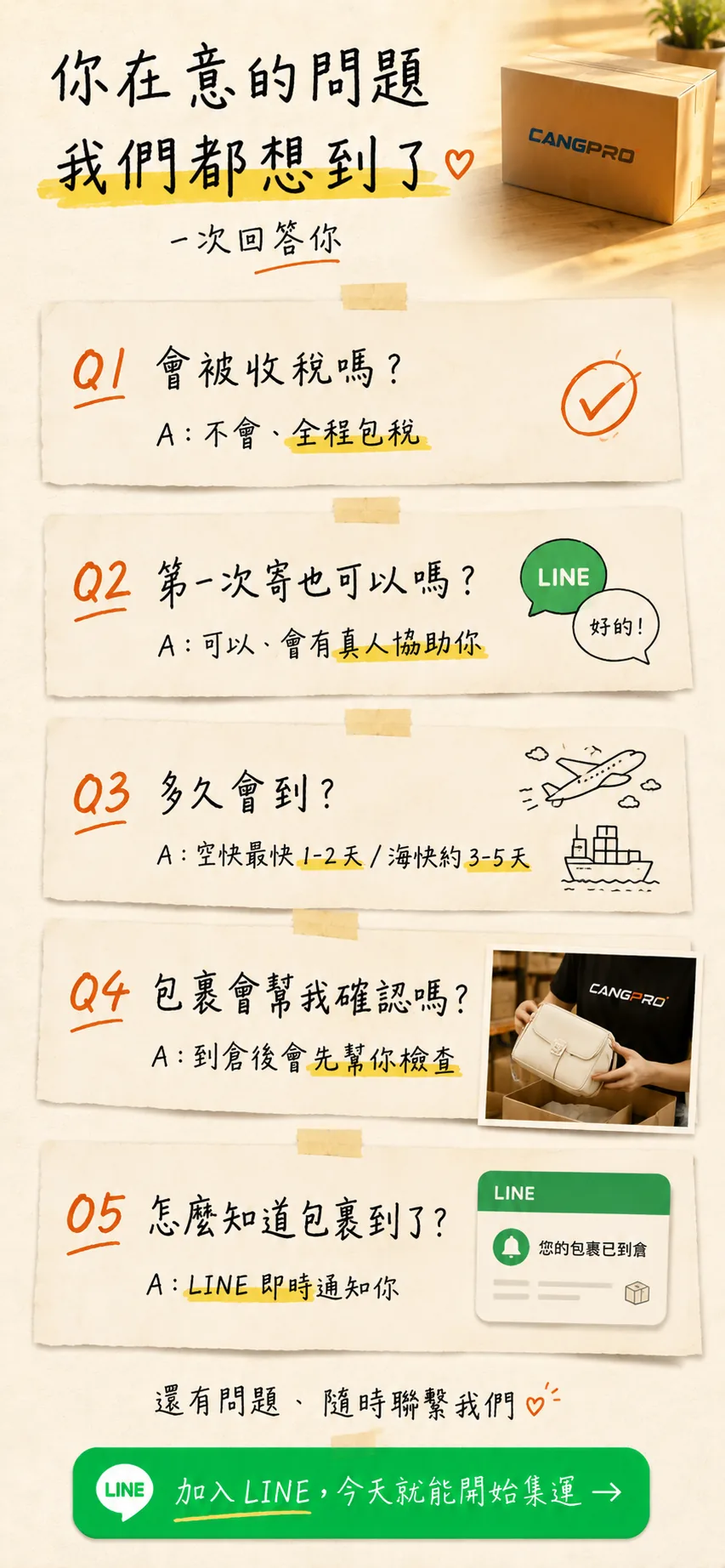 淘寶集運常見問題 FAQ